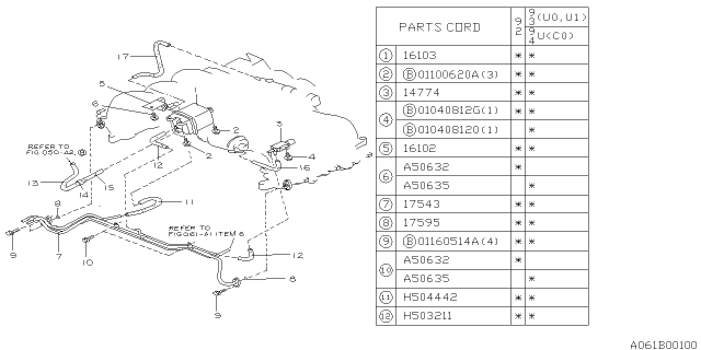 1992 Subaru SVX Fuel Pipe Diagram 1