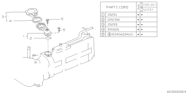 1993 Subaru SVX Oil Filler Duct Diagram