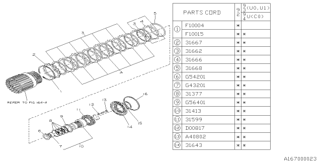 1992 Subaru SVX Low & Reverse Brake Diagram 1