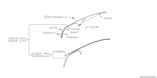 1996 Subaru SVX Rear Quarter Diagram 2