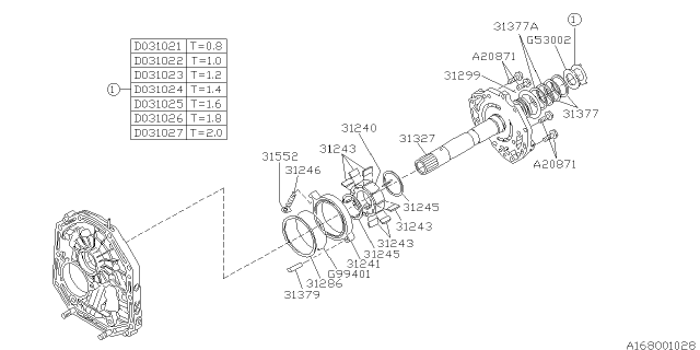 1996 Subaru SVX Automatic Transmission Oil Pump Diagram 1