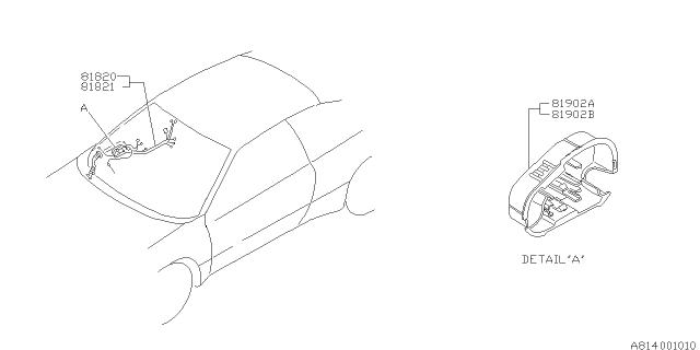 1996 Subaru SVX Cord - Door Diagram