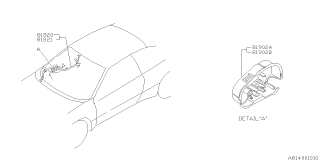 1995 Subaru SVX Cord - Door Diagram