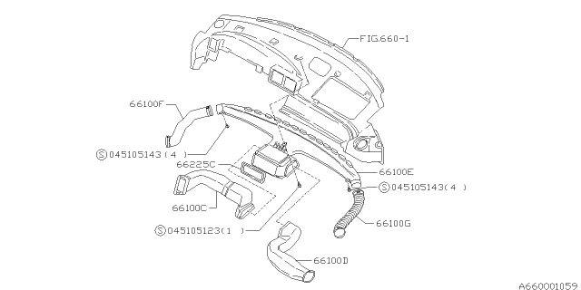 1994 Subaru SVX Instrument Panel Diagram 1
