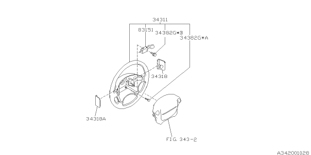 1997 Subaru SVX Cap Diagram for 34319PA010MD