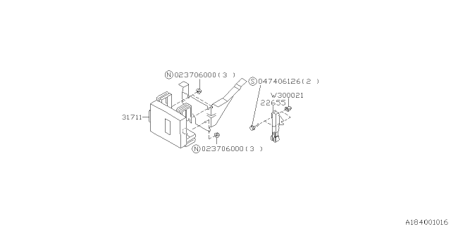 1996 Subaru SVX Control Unit Diagram