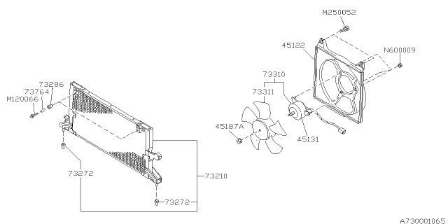 1994 Subaru SVX Mount Rubber Diagram for 73022AA000