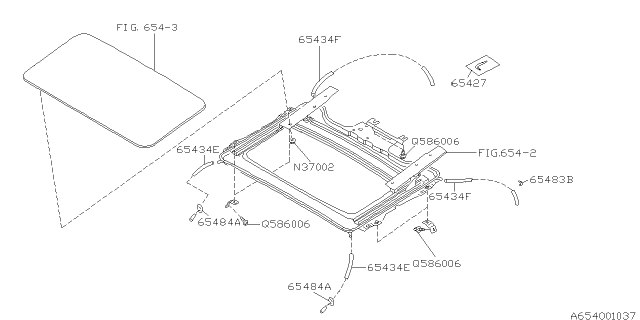 1996 Subaru SVX Sun Roof Diagram 2