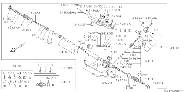 1997 Subaru SVX Valve Housing Assembly Diagram for 34113PA030
