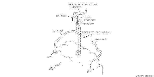 1996 Subaru SVX Hose Diagram for 807412142