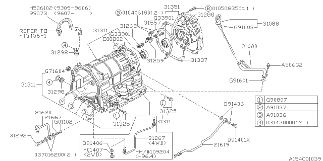 1995 Subaru SVX Plug Diagram for 31298AA011