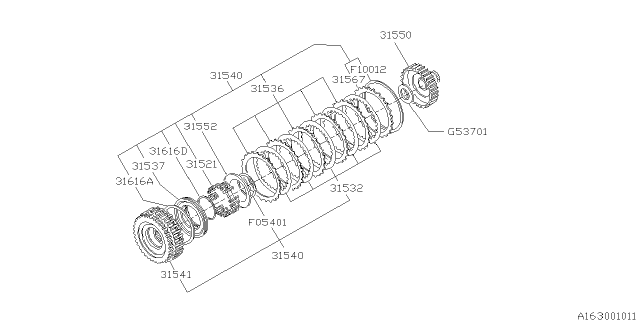 1997 Subaru SVX High Clutch Diagram