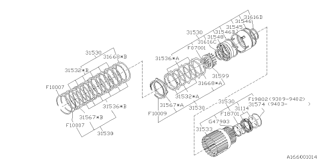 1995 Subaru SVX Foward Clutch Diagram