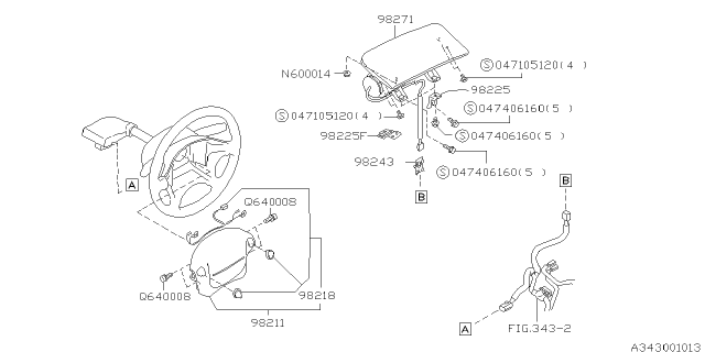 1995 Subaru SVX Air Bag Diagram 1