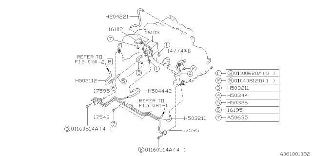 1995 Subaru SVX Hose Diagram for 807204221