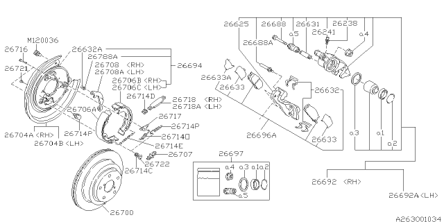 1996 Subaru SVX Rear Brake Diagram