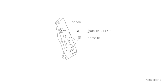 1997 Subaru SVX Plate Foot Rest LH Diagram for 52230PA330