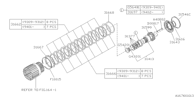 1997 Subaru SVX Plate Complete Drive 2 Diagram for 31662AA100