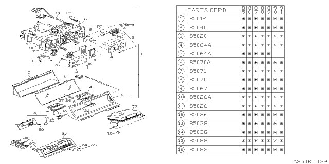 1990 Subaru XT Meter Diagram 1