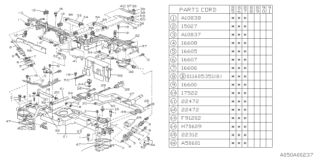 1985 Subaru XT Plug 1/8 Diagram for 15027AA000