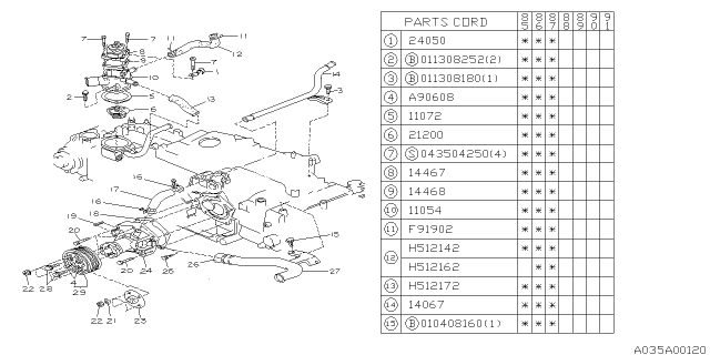 1985 Subaru XT Hose Diagram for 805919020