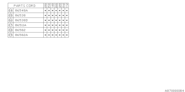 1988 Subaru XT Wiper - Windshilde Diagram 2