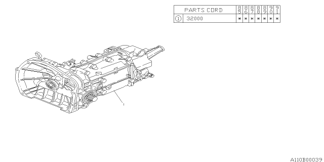 1991 Subaru XT Trans AY/TM70F5P2DT Diagram for 32000AB640
