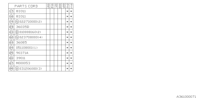 1990 Subaru XT Pedal System - Automatic Transmission Diagram 2