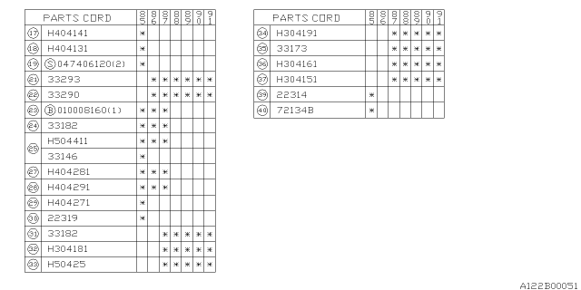 1988 Subaru XT Vacuum Hose Stay Diagram for 33173AA021