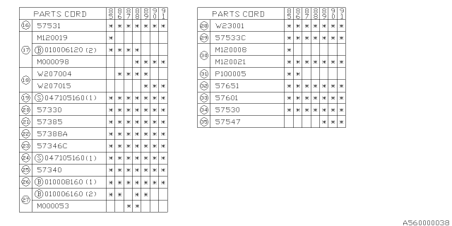 1991 Subaru XT Trunk Diagram 2