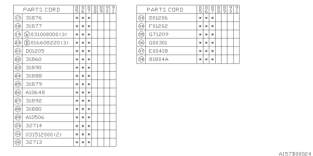 1985 Subaru XT Bolt Diagram for 800106480