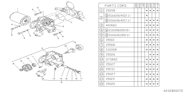 1991 Subaru XT Oil Pump & Filter Diagram 3