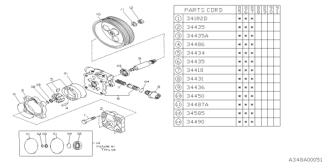 1985 Subaru XT Repair Kit Diagram for 31263GA650