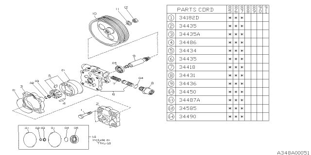 1987 Subaru XT Straight Pin Diagram for 31263GA291