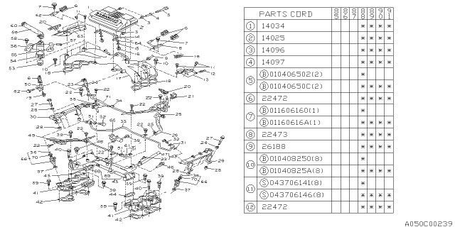 1988 Subaru XT Intake Manifold Diagram 4