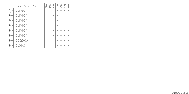 1988 Subaru XT Bracket Diagram for 82331GA000