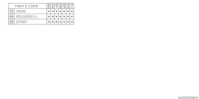 1990 Subaru XT Disk Complete Clutch Diagram for 30100AA080