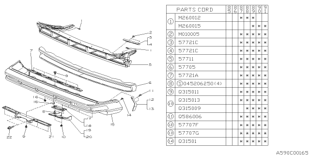 1989 Subaru XT Screw Diagram for 904315010