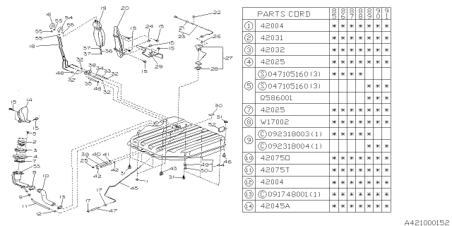 1986 Subaru XT Fuel Tank Diagram 1