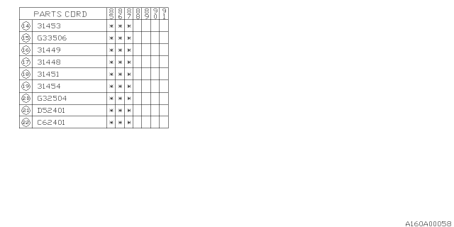 1986 Subaru XT Reduction Gear Diagram 2