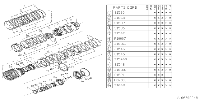 1989 Subaru XT Foward Clutch Diagram 2