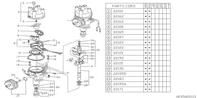 1985 Subaru XT Screw Diagram for 391754312