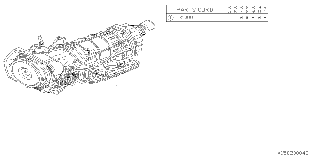 1991 Subaru XT Trans AY/TZ10K4B4LC Diagram for 31000AB590
