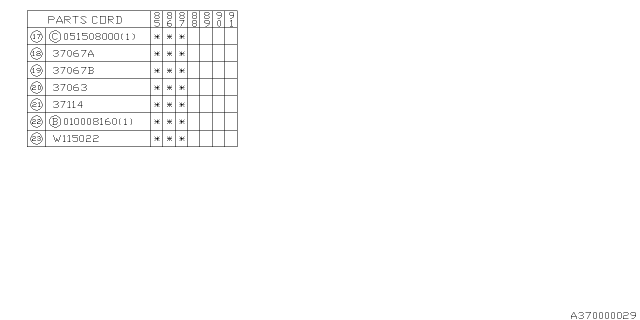 1987 Subaru XT Spring Diagram for 37061GA040