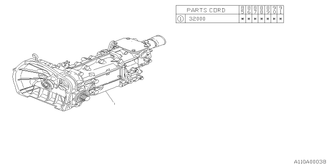 1987 Subaru XT Trans AY/TM75F5B1AH Diagram for 32000AA190