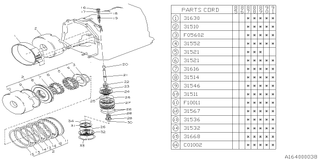 1991 Subaru XT Reverse Clutch Diagram 1