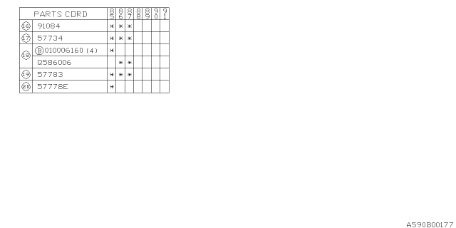 1985 Subaru XT Clip Diagram for 57754GA340