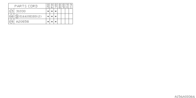 1985 Subaru XT Bracket Pitching Stop Diagram for 31030AA001