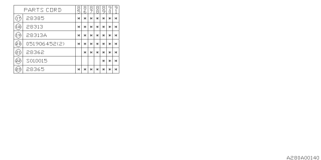 1989 Subaru XT Front Spindle Knuckle, Left Diagram for 23511GA410