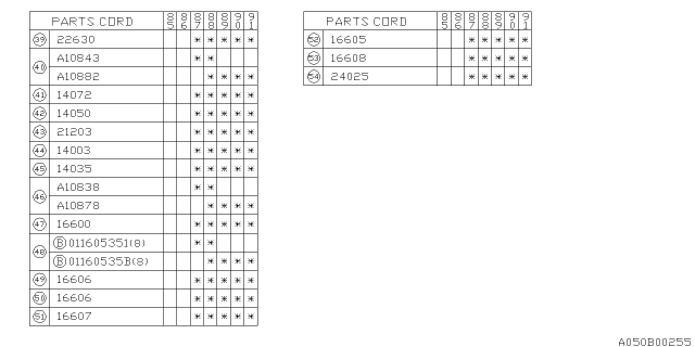 1989 Subaru XT Spark Plug Cord Stay Diagram for 24025AA040